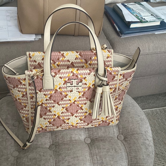 Tory Burch Handbags - Tory Burch Multicolor Woven Tote